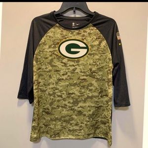 Green Bay Packers Womens XL Mens M Salute to Service Shirt Nike